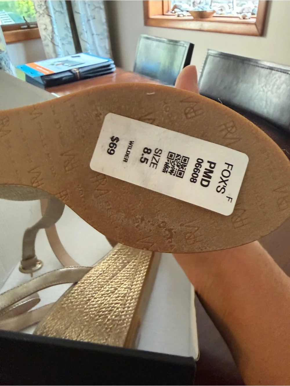 Pelle Moda Metallic Gold Espadrille Wedge Sandals